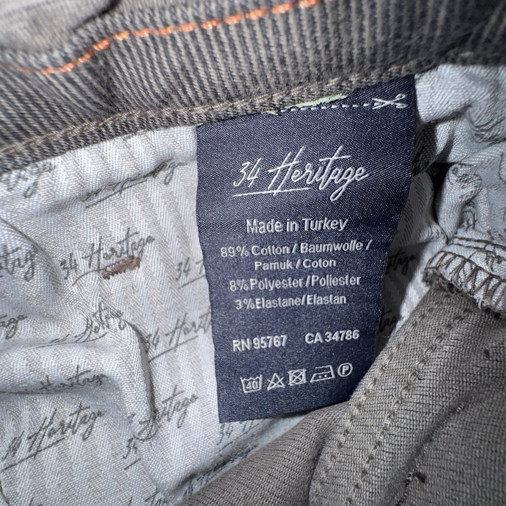 34 Heritage Charisma Brown Diagonal Denim Jeans Men's 40x30 - Picture 11 of 11